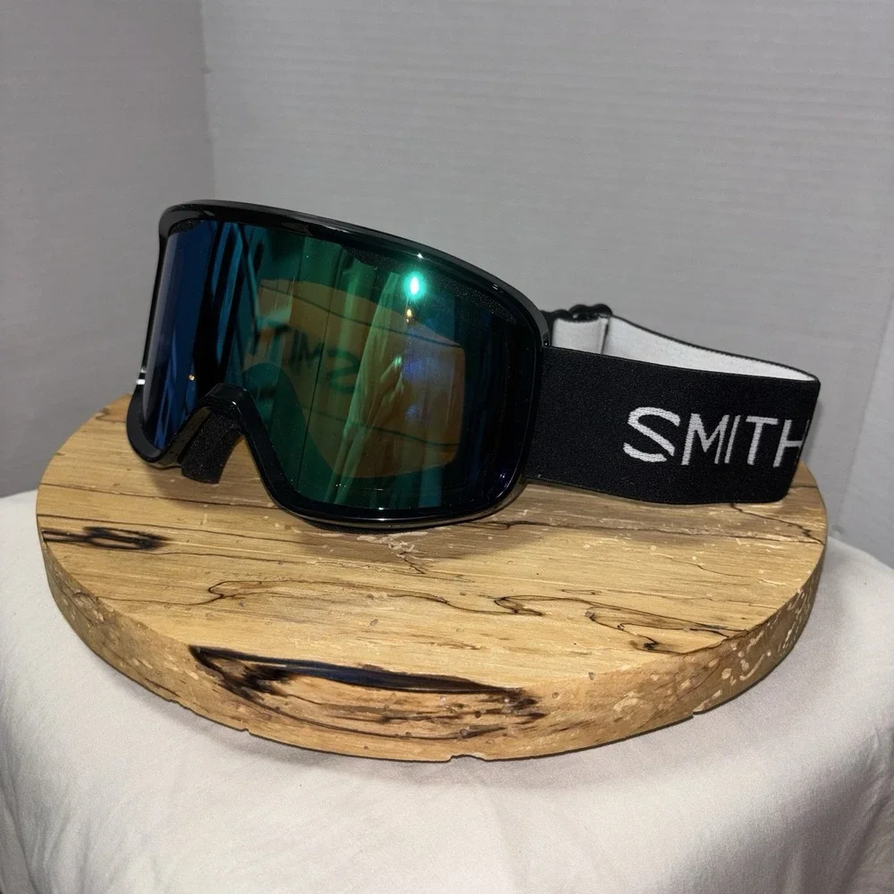 Smith Squad Snow Goggles Black Frame, Everyday Green Mirror Lens